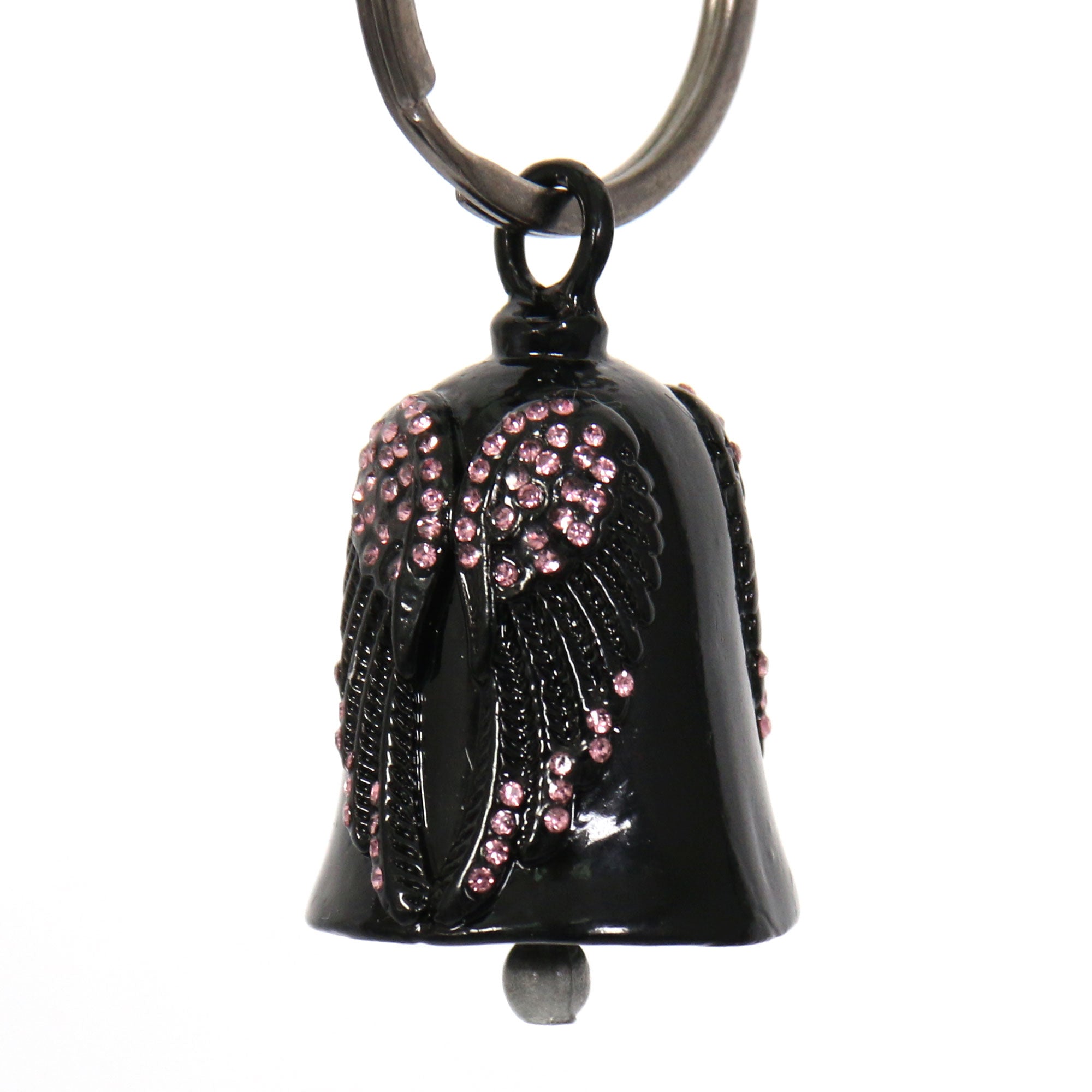 Hot Leathers Angel Wings Pink Stones Bell BEM1028 Cheap