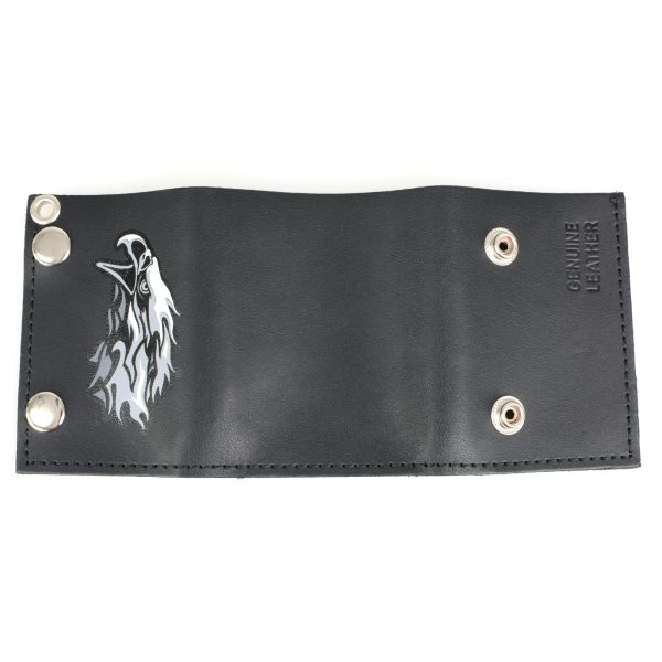 Hot Leathers Tribal Eagle Tri-fold Wallet Sale - Image 3
