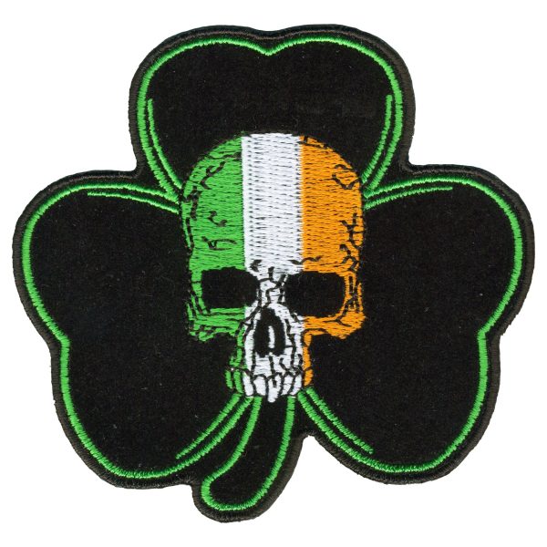 PATCH SHAMROCK SKULL 3.5  For Cheap