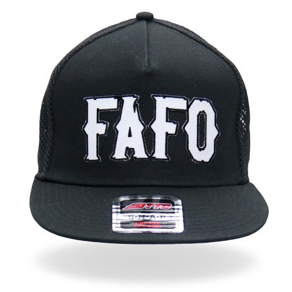 Hot Leathers FAFO Snapback Hat with Under Bill Print GSH4005 Online Sale