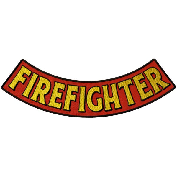 Hot Leathers Firefighter 12” X 3” Bottom Rocker Patch For Sale