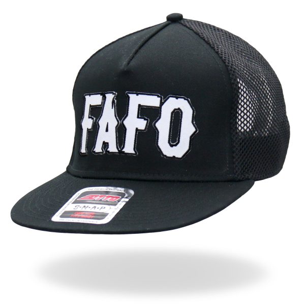 Hot Leathers FAFO Snapback Hat with Under Bill Print GSH4005 Online Sale - Image 3