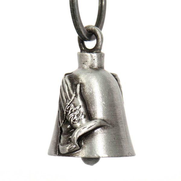Milwaukee Leather MLB9035  Praying Hands  Motorcycle Good Luck Bell | Key Chain Accessory for Bikers Cheap