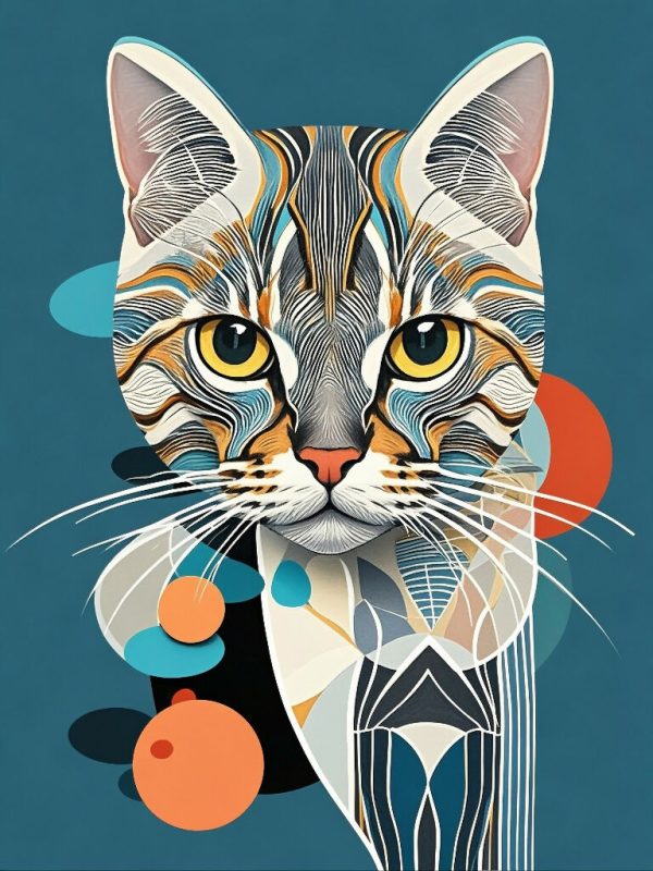Geometric Feline No.1 – Oracle of Curiosity Sale